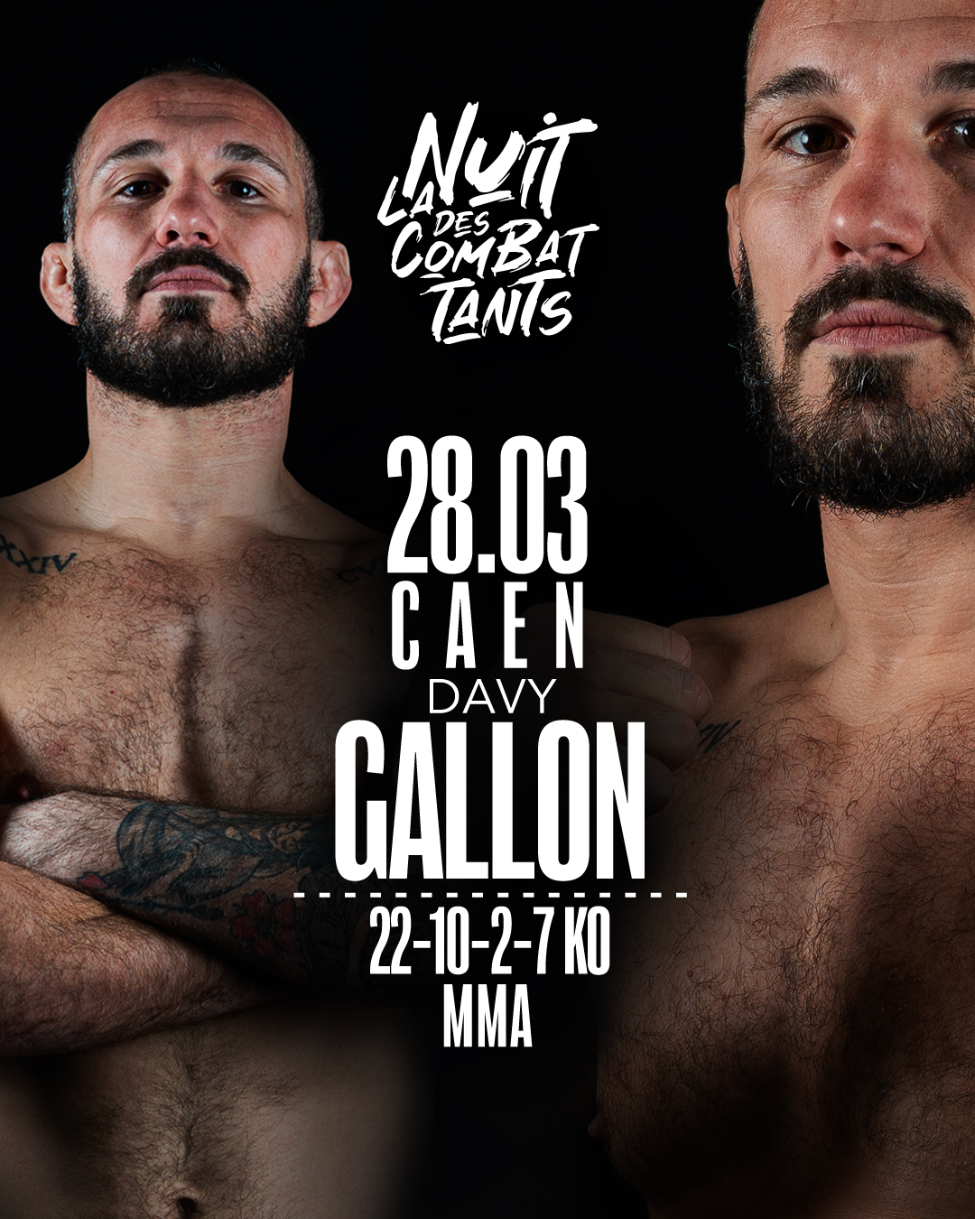 Davy Gallon MMA caen la nuit des combattants