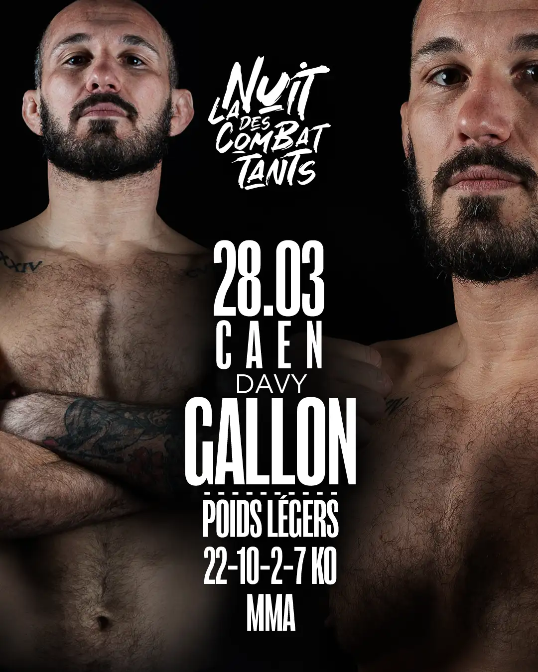 Davy Gallon MMA caen la nuit des combattants